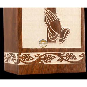 Urne funéraire artisanale chrétienne et urne funéraire en bois naturel pour cendres, urne commémorative souvenir par AYAANS - Product Image 6