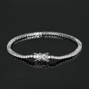 7.5inch 925 Sterling <b>Silver</b> Moissanite Diamond Tennis <b>Bracelet</b> Handmade Fashion Jewelry Factory Wholesale for Parties - Product Image 1