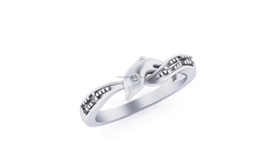 Bagues fines personnalisées en or massif 10K rhodié, design tendance, motif dauphin mignon, serties de moissanite et de diamants, pour les amoureux de l'océan, idéales pour les anniversaires et les fêtes - Product Image 6