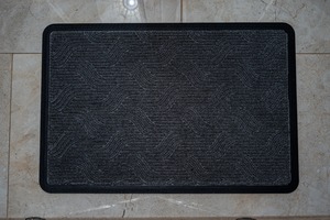 Traditional Rectangle Plant Fiber <b>Doormat</b> with Horizontal Pattern Indoor Welcome Mat for Entryway - Product Image 2