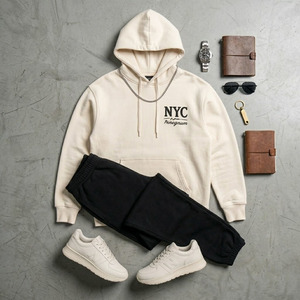 Men’s 320G Heavyweight Fleece Tracksuit – Custom Embroidered Logo Hoodie & <b>Sweatpants</b> <b>Set</b> - Product Image 5