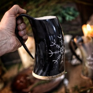 Nordic Design <b>Ceramic</b> Beer Stein With Handle Stoneware Drinking <b>Mug</b> For Party Use - Product Image 3