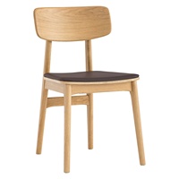 Silla de Comedor Contemporánea Premium con Asiento Tapizado en Cuero PU y Patas de Madera Sólida para Hogar, Oficina, Apartamento y Hotel