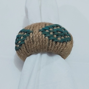 Handwoven <b>Rustic</b> Jute Napkin Ring Holder for <b>Dining</b> <b>Table</b> Decor <b>Farmhouse</b> <b>Table</b> Setting Accessory Boho Rope Napkin Ring - Product Image 2