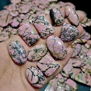 โรโดไนต์ธรรมชาติแบบคาโบชอง ขายส่งจำนวนมาก สำหรับทำเครื่องประดับ - Product Image 2
