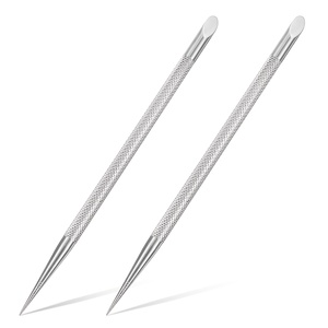 ที่ดันหนังกำพร้าแบบใช้ซ้ำได้ ยี่ห้อ Shears Beauty สำหรับทำเล็บ ตัดแต่งเล็บ กำจัดหนังกำพร้าและเซลล์ผิวที่ตายแล้ว ทำจากสแตนเลสสตีล แบบสองด้าน - Product Image 1