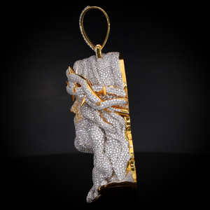 Pendentif Breloque Tête de Jésus en Moissanite Taille Brillante Plaqué Or Jaune 18K, Style Hip Hop Religieux Chrétien, Personnalisable pour Hommes et Femmes - Product Image 6