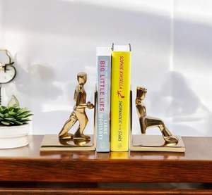 Sujetalibros Metálicos Tradicionales Pulidos de Primera Calidad para un Estilo Interior de Alta Gama, Fuerte Sujeción y Decoración Elegante - Product Image 2