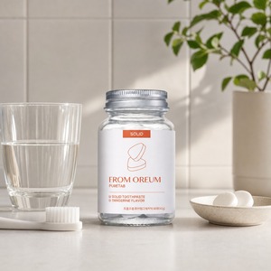 [FROM OREUM] Articles de toilette pour hôtel : Dentifrice solide saveur mandarine de Jeju, 60 comprimés pour les salles de bain des clients d'hôtel - Product Image 5