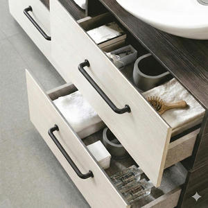 Poignées de meuble modernes en laiton noir mat en forme de U, durables et écologiques, pour tiroirs de cuisine, salle de bain, salle à manger et chambre à coucher - Product Image 5