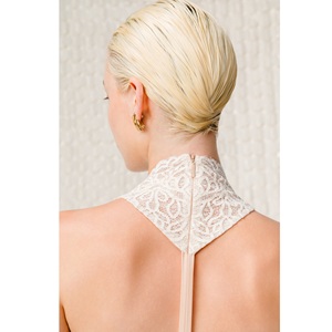 Vestidos Elegantes de Lujo para Mujer al por Mayor, Cuello Alto, LUNARA CUTWORK COUTURE, Vestidos Formales Elegantes de Marca Privada para Mujer - Product Image 3