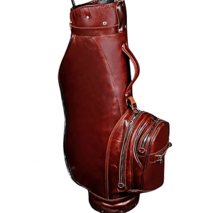 Sac de golf en cuir véritable pour les professionnels Sac de golf en cuir artisanal avec plusieurs poches Sac de golf en cuir sur mesure - Product Image 1