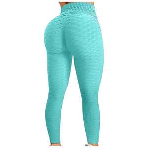 Leggings de Yoga de Cintura Alta con Costuras en los Glúteos, Largos, Color Morado Sólido, Spandex y Poliéster, Elásticos en Cuatro Direcciones, Ecológicos y Ligeros - Product Image 2