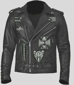 แจ็คเก็ตหนังมอเตอร์ไซค์ Black Label Society - หนังแกะแท้สไตล์ Zakk Wylde - Product Image 1