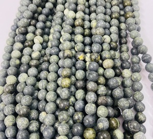 Perles Rondes en Jaspe Kambaba Fini Mat de la Fabrique Rare Gems, 15,5 pouces, Perles en Pierre Ronde - Product Image 6