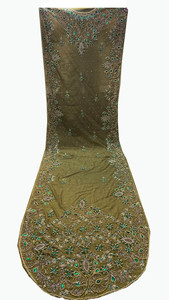 Conjunto de Novia de Diseño de 3 Piezas, Garbasar Gogra Dirac, Tela de Encaje de Secado Rápido de Primera Calidad, Jacquard Tejido con Patrón Sólido - Product Image 3