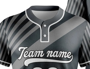 เสื้อเบสบอลแบบสองกระดุม ออกแบบเองได้ ขายส่ง คุณภาพสูง ราคาสมเหตุสมผล - Product Image 2