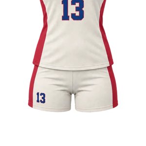 Maillot et short de football pour femmes, col en V, uniforme de sublimation personnalisé, kit d'équipe de football, bande latérale incurvée, taille élastique, respirant, professionnel - Product Image 5