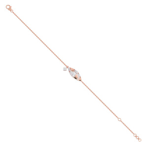 Interwoven Triangular Motif Diamond Link <b>Bangle</b> <b>Bracelet</b> - Product Image 4