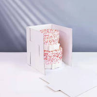 Carpeta de cartón corrugado alta personalizada, blanca, con ventana, desechable, apta para alimentos, laminada mate, con impresión a cuatro colores
