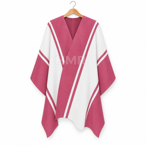 เสื้อคลุมไหมพรม HMR Sorority Sisterhood สีชมพูขาว แบบคอวี แขนทรงปีกค้างคาว ยาว สวมใส่สบาย ผลิตจากโพลีเอสเตอร์ 100% - Product Image 5