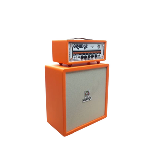 Mini amplificateur décoratif, haut-parleur 6,2 pouces, orange, 2 enceintes en bois faites à la main - Product Image 1