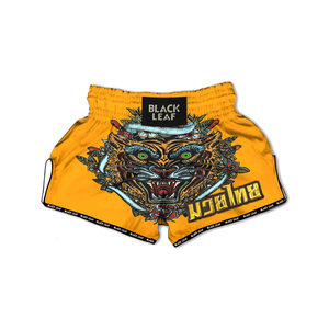 Shorts de combat thaïlandais et Muay Thai personnalisés en gros avec logo, 100 % polyester de qualité supérieure, usine OEM - Product Image 3