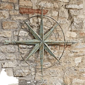 Antique <b>Compass</b> Decorative Item Rustic Metal Distressed Retro <b>Compass</b> Farmhouse Wall Mounted Nautical <b>Vintage</b> <b>Compass</b> For Garden - Product Image 1