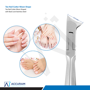 Coupe-ongles professionnel de luxe en acier inoxydable en forme de lune, épais, pour pédicure et manucure - Product Image 6