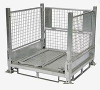 Jaula de Almacenamiento de Malla de Aluminio Vercox, Apilable, con Puertas con Pestillos, Galvanizada en Caliente, Ensamblada