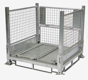 OEM/ODM Vietnam Heavy Duty <b>Collapsible</b> Steel Wire Mesh Stillage Pallet Stackable Warehouse <b>Storage</b> Rack - Product Image 5