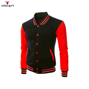 High Quality Unisex Varsity Letterman <b>Jacket</b> with Custom Logo Embroidery Front Canvas <b>Patchwork</b> Windproof Breathable Streetwear - Product Image 1