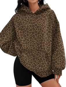 Sweat-shirt oversize pour femme en polyester et coton, coupe ample, avec logo personnalisé, grandes tailles, streetwear, respirant, printemps - Product Image 1