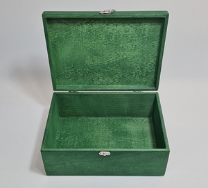 Decorative Green Wooden Organizer <b>Storage</b> Box Perfect For <b>Tabletop</b> <b>Storage</b> Home Decor And Personal Belongings From India - Product Image 4