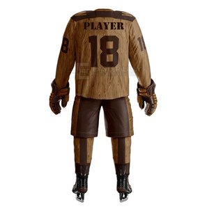 Uniforme de hockey sobre hielo personalizado al por mayor, hecho de tela de poliéster transpirable, con nombre, número y logotipo del equipo personalizados - Product Image 3