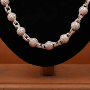 สร้อยคอแบบ Cuban Link ขนาด 8 มม. ยาว 22 นิ้ว สไตล์ฮิปฮอป ประดับด้วยโมอิสซาไนต์ สีทองคำขาว เหมาะสำหรับทั้งชายและหญิง สำหรับงานปาร์ตี้ ดีไซน์ทันสมัย - Product Image 4
