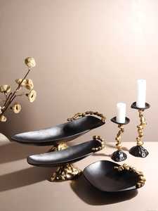 Jaffsexports Trendy Black Gold Twisted Aluminum <b>Candle</b> <b>Stick</b> Holder for Home Decoration Durable Handmade Eco-Friendly Portable - Product Image 5