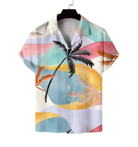 เสื้อฮาวายลายดอกพิมพ์สีสันสดใสสำหรับผู้ชาย ผ้าเรยอน ลดราคาสุดคุ้มช่วงซัมเมอร์ - Product Image 3