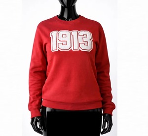Sudadera Delta/Sigma/Theta 1913 con Letras Bordadas en Chenille, 100% Algodón Orgánico, Cuello Redondo, Corte Regular para Hombre - Product Image 1