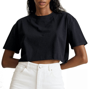 Wholesale Price <b>Women</b> <b>Crop</b> <b>Top</b> Latest Style Hot Selling Anti Wrinkle Durable Material 100% Cotton Summer Logo Fully Customized - Product Image 4