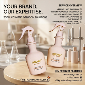 Spray adoucissant pour cheveux à marque privée, contrôle des frisottis, brillance soyeuse, flacon de 250 ml - Product Image 1