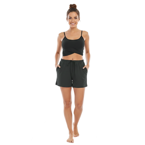 กางเกงขาสั้นผู้หญิงน้ำหนักเบา เป็นมิตรกับสิ่งแวดล้อม กันลม ผลิตจากผ้าฝ้าย 100% เอวยางยืด สำหรับฤดูร้อน-สั่งซื้อจำนวนมาก - Product Image 4