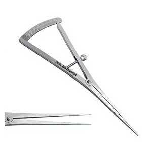 Calibre Droit de 7 Pouces pour Cartographie Osseuse, Instrument de Mesure de Précision 0-40mm, Échelle de Mesure en Acier Inoxydable de Qualité Allemande, Orthopédique - Product Image 1