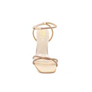 Sandalias de tacón doradas FN5351 Diseño elegante y elegante - Product Image 1