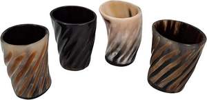 SOFIYA CRAFT Tasses en corne de buffle faites à la main, forme naturelle, polies, design rustique, durables, écologiques, décoration d'intérieur, cadeau Uttar - Product Image 6