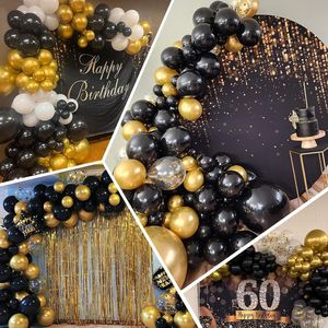 100 Palloncini in Lattice Metallizzato Nero e Oro da 12 Pollici per Feste di Compleanno, Pensionamento, Laurea e Capodanno - Product Image 3