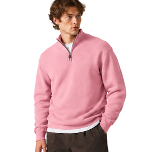 Suéter de punto para hombre con cremallera de un cuarto, cuello alto, manga larga, informal, de invierno, jersey suave y cálido, moda al por mayor - Product Image 4