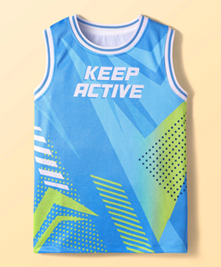 Conjunto de Uniforme de Baloncesto Sublimado Personalizado para Niños, Ropa Deportiva de Verano, Absorbe la Humedad, Camiseta sin Mangas y Pantalones Cortos - Product Image 3