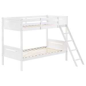 Lit superposé blanc pour enfants avec échelle intégrée - Product Image 3