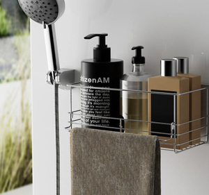 Metal Wire Magnetic Hanging <b>Basket</b> Large Capacity Bathroom <b>Storage</b> Rack No Drill <b>Wall</b> Organizer - Product Image 4